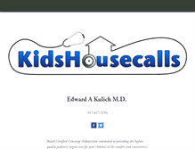 Tablet Screenshot of kidshousecalls.com